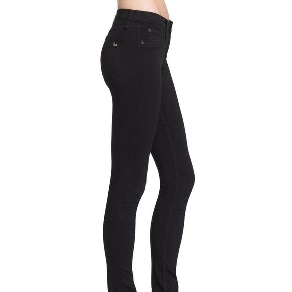 Rag & Bone Mid Rise Soft Twill Skinny Leggings - Picture 2 of 11
